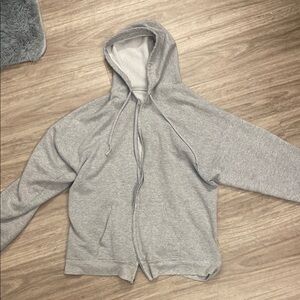 Gray Zip-Up Hoodie